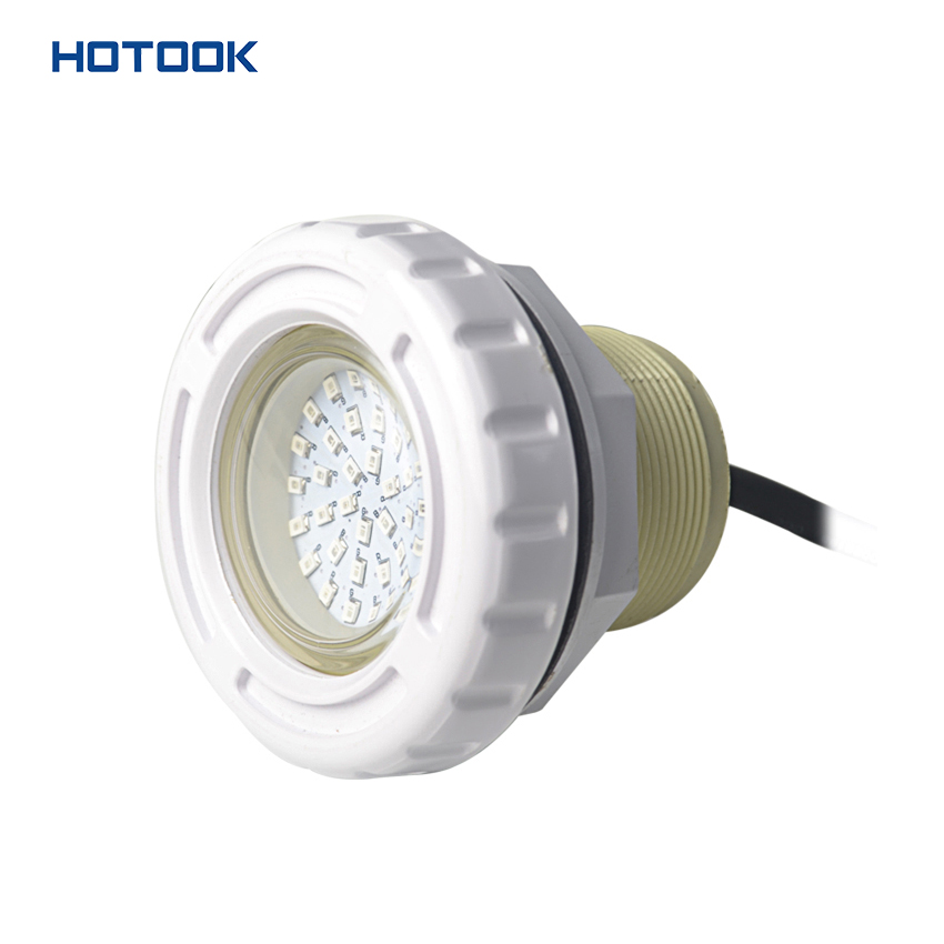  2-Inch Embedded LED Pool Light for Vinyl Pools (Also support some concrete pools with 2-inch internal screw thread tube)
