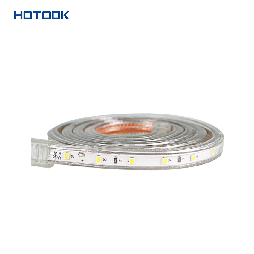  3000K 4000k 6000K Blue Green  Flat round rope light IP67 Waterproof 120V 220V led strip light