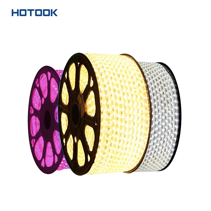 RGB  Flat round rope light IP67 Waterproof 110V 120V 220V led strip light